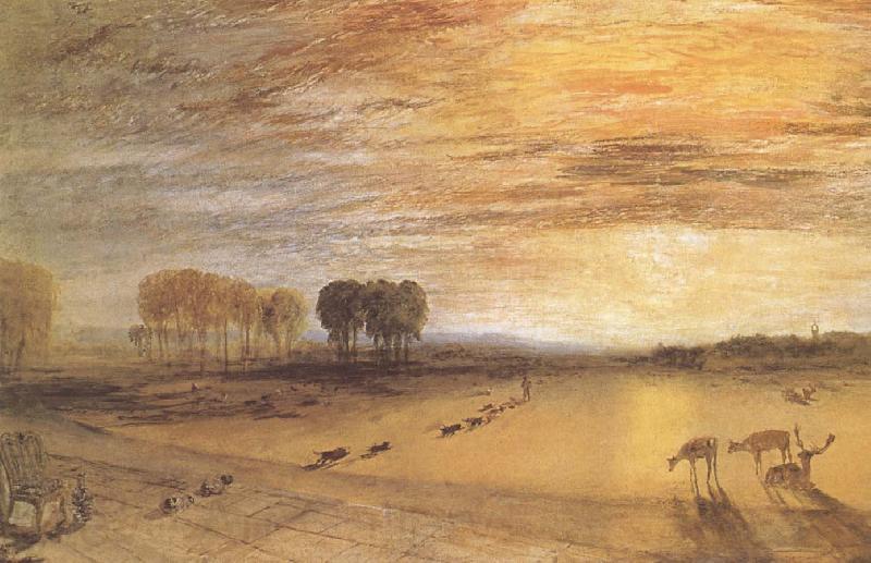 J.M.W. Turner Petworth Park,with Lord Egremont and his dogs Spain oil painting art